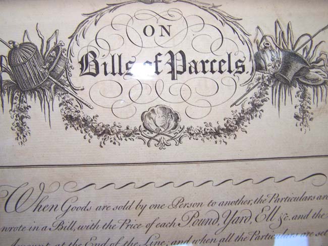 An 18th century engraving entitled "On Bills of Parcels" printed by George Bickham in 1741 — image 2